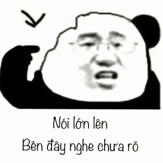 Ảnh meme gấu trúc đặt tay lên tai như đang cố gắng lắng nghe nhưng biểu cảm lại rất mơ màng