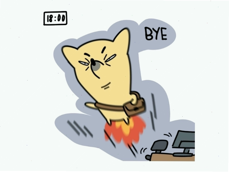 Ảnh meme thể hiện trạng thái mệt mỏi, kiệt sức sau 18 giờ làm việc hoặc học tập