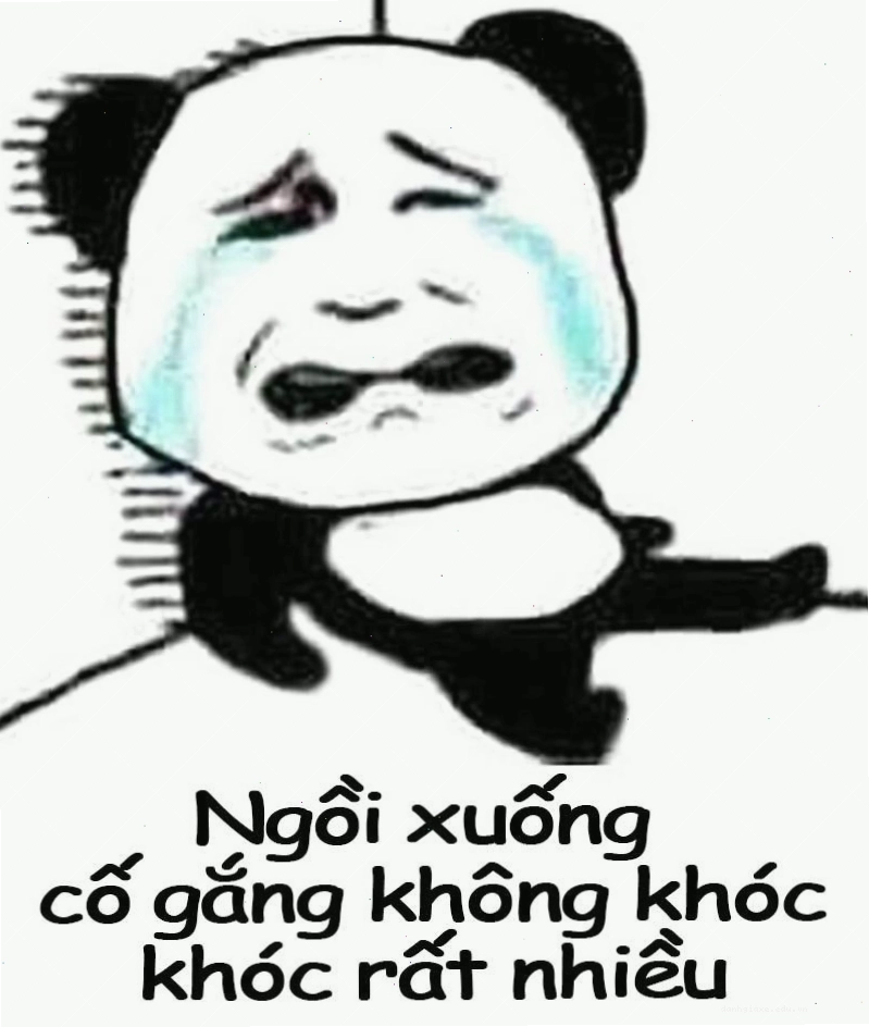 Ảnh meme Trung Quốc với biểu cảm khóc lóc thảm thiết, thể hiện sự buồn bã