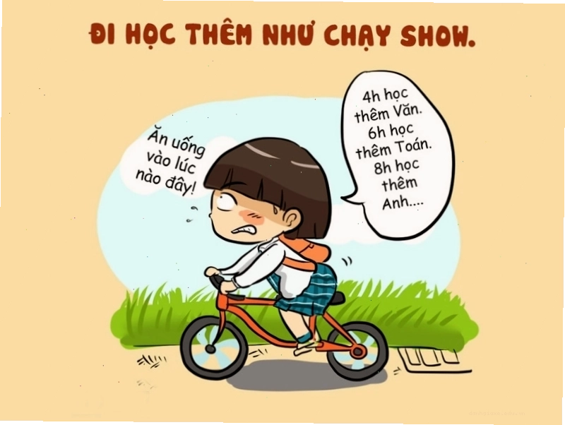 Ảnh meme ví von việc đi học như chạy show với lịch trình dày đặc