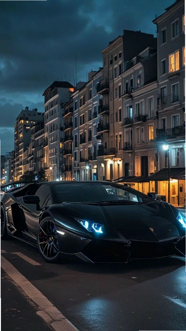 Ảnh xe Lamborghini Revuelto màu đen huyền bí
