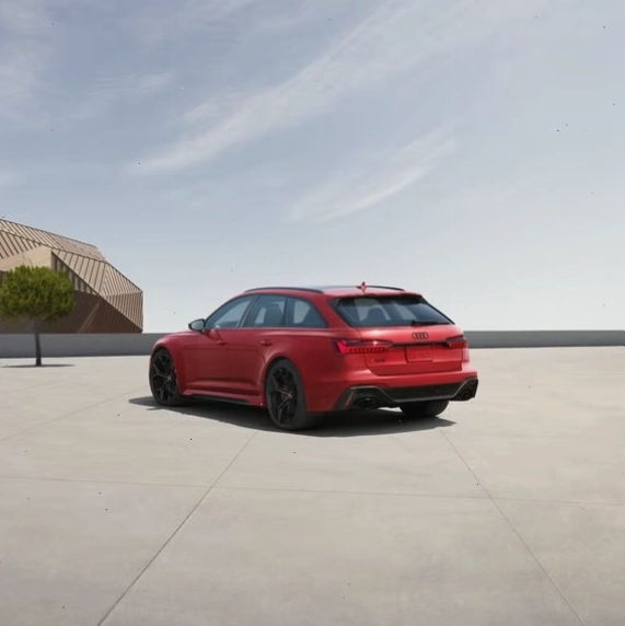Ba phần tư phía sau của Audi RS 6 Avant performance