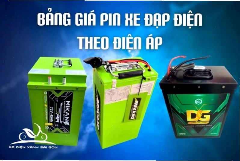 Bảng giá pin xe đạp điện theo điện áp