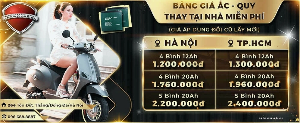Bảng giá thay ắc quy xe đạp điện tại thế giới xe điện