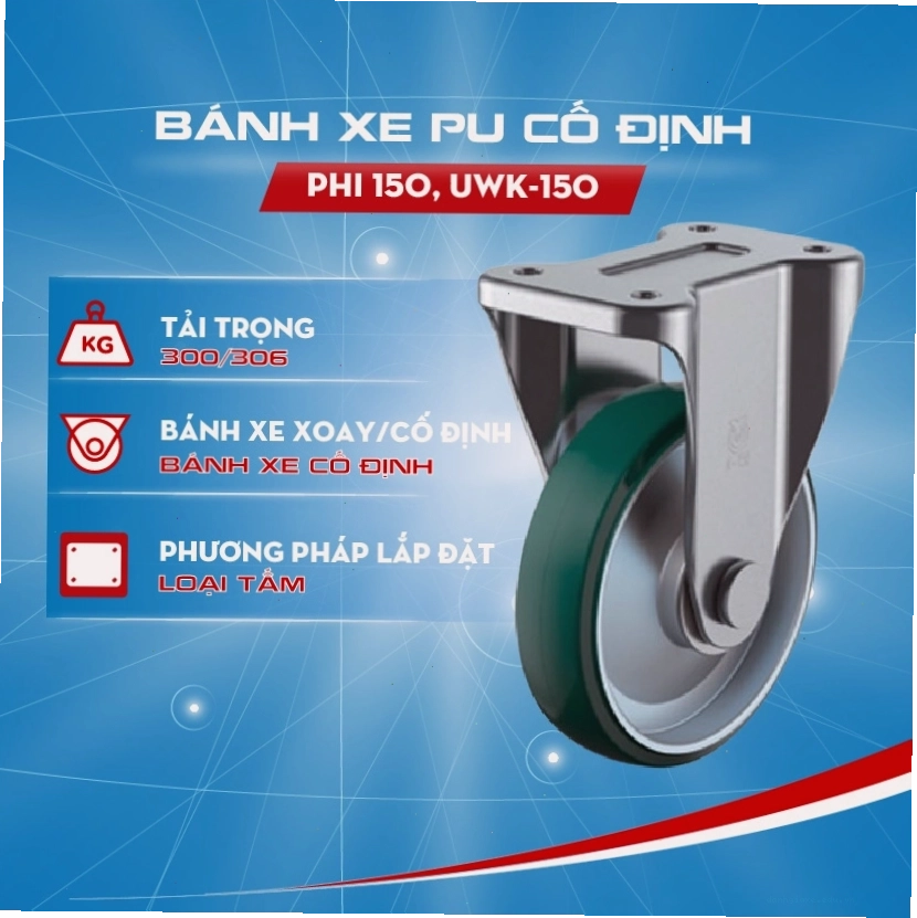 Bánh xe đẩy hàng PU có khả năng chống chịu tốt và không làm hỏng sàn