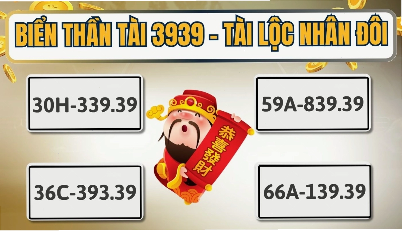 Biển số xe đuôi 3939 mang ý nghĩa tài lộc nhân đôi