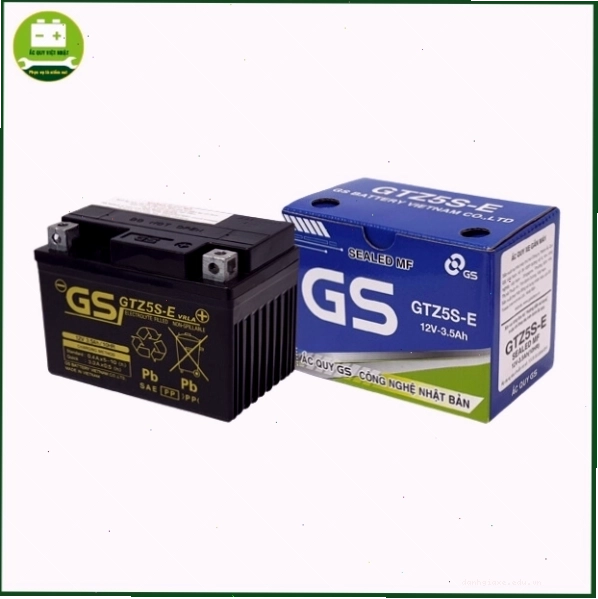 Bình ắc quy GS GTZ5S-E dung lượng 12V-3.5Ah cho xe máy