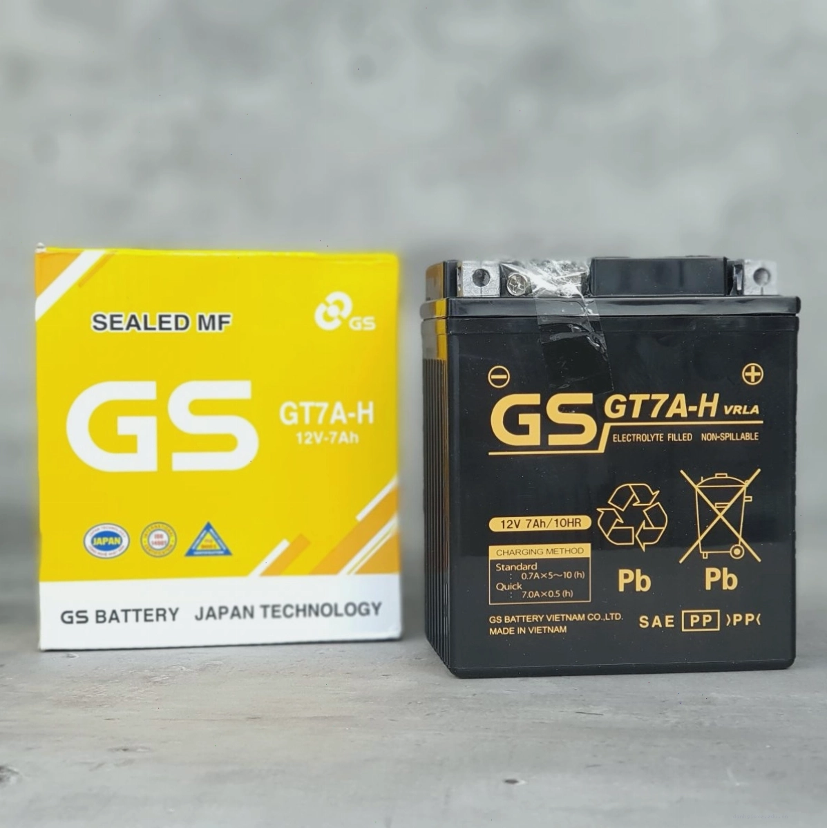 Bình ắc quy xe máy GS GT7A-H 12V 7Ah