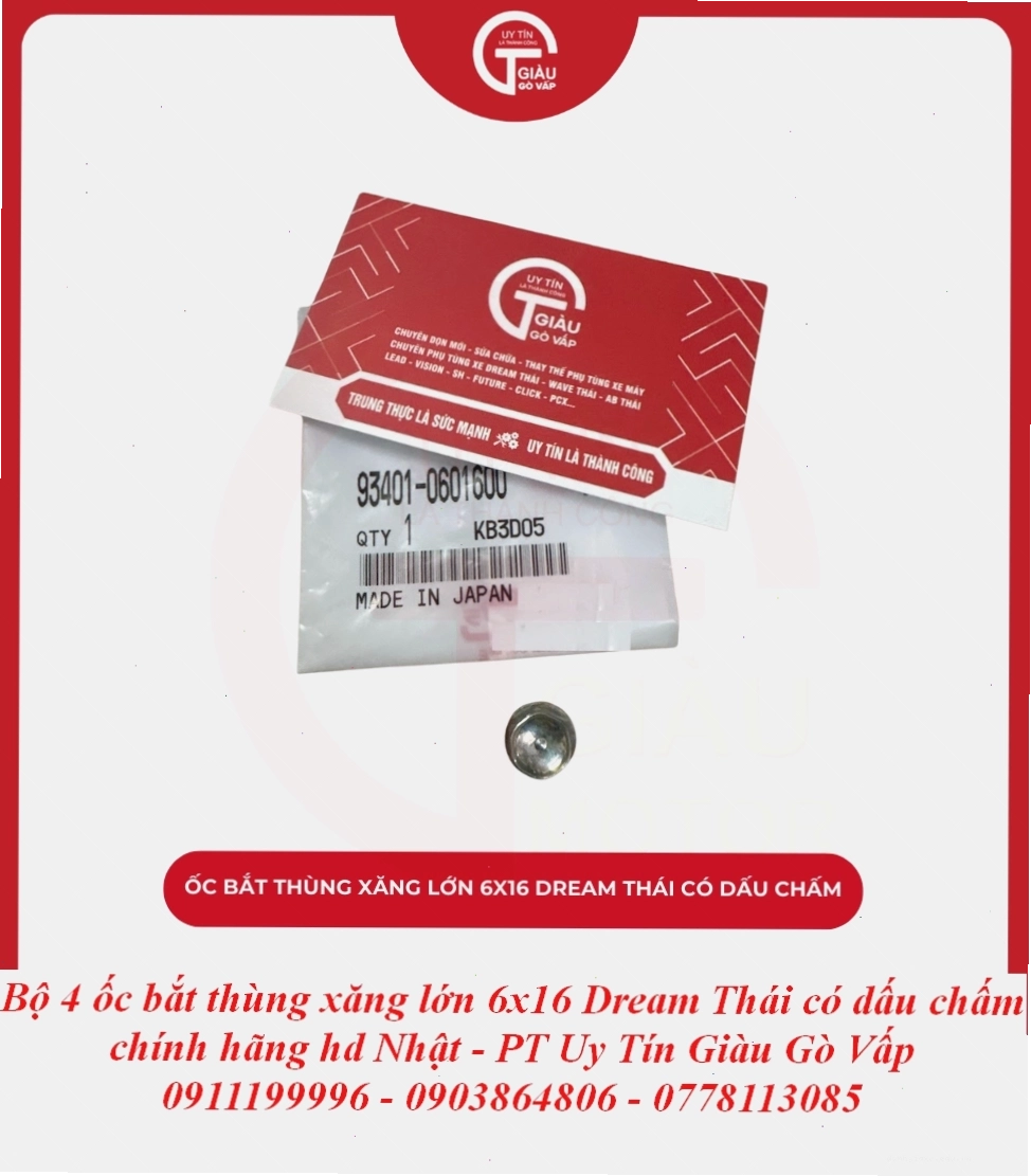 Bộ ốc bắt thùng xăng xe Dream Thái