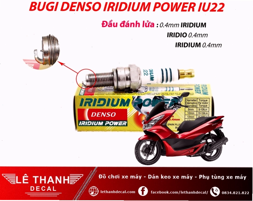 Bugi xe máy Denso Iridium