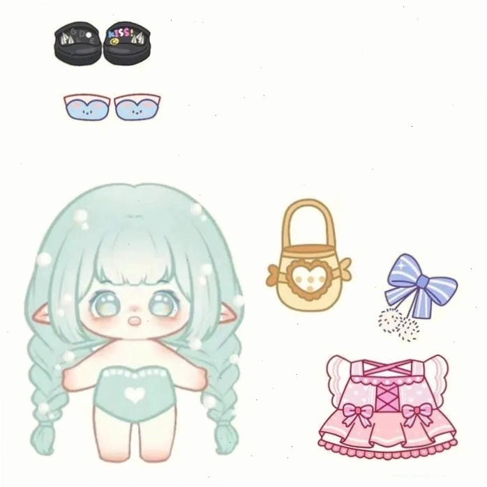Búp bê giấy phong cách anime chibi