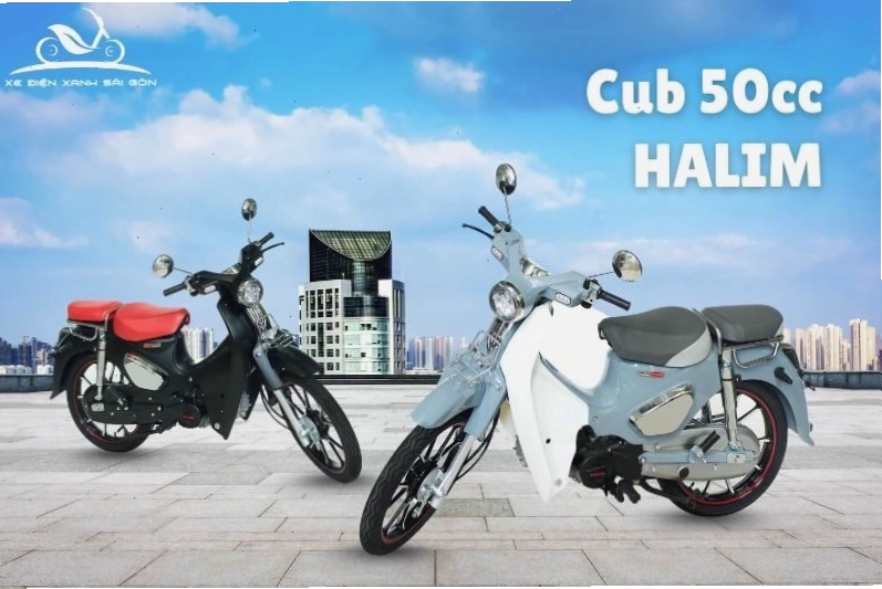 Các mẫu xe cub 50cc Halim với nhiều phiên bản khác nhau