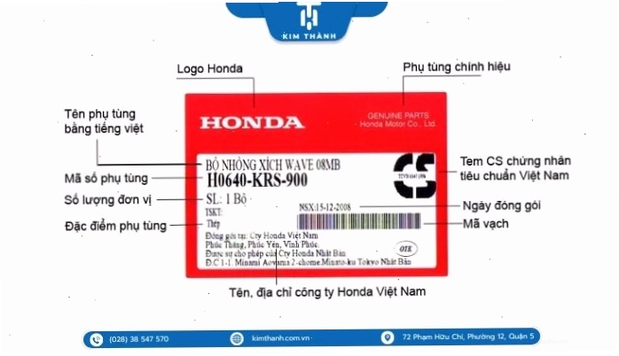 Cách nhận biết phụ tùng Honda chính hãng: Kiểm tra bao bì, nhãn mác và chất liệu sản phẩm.