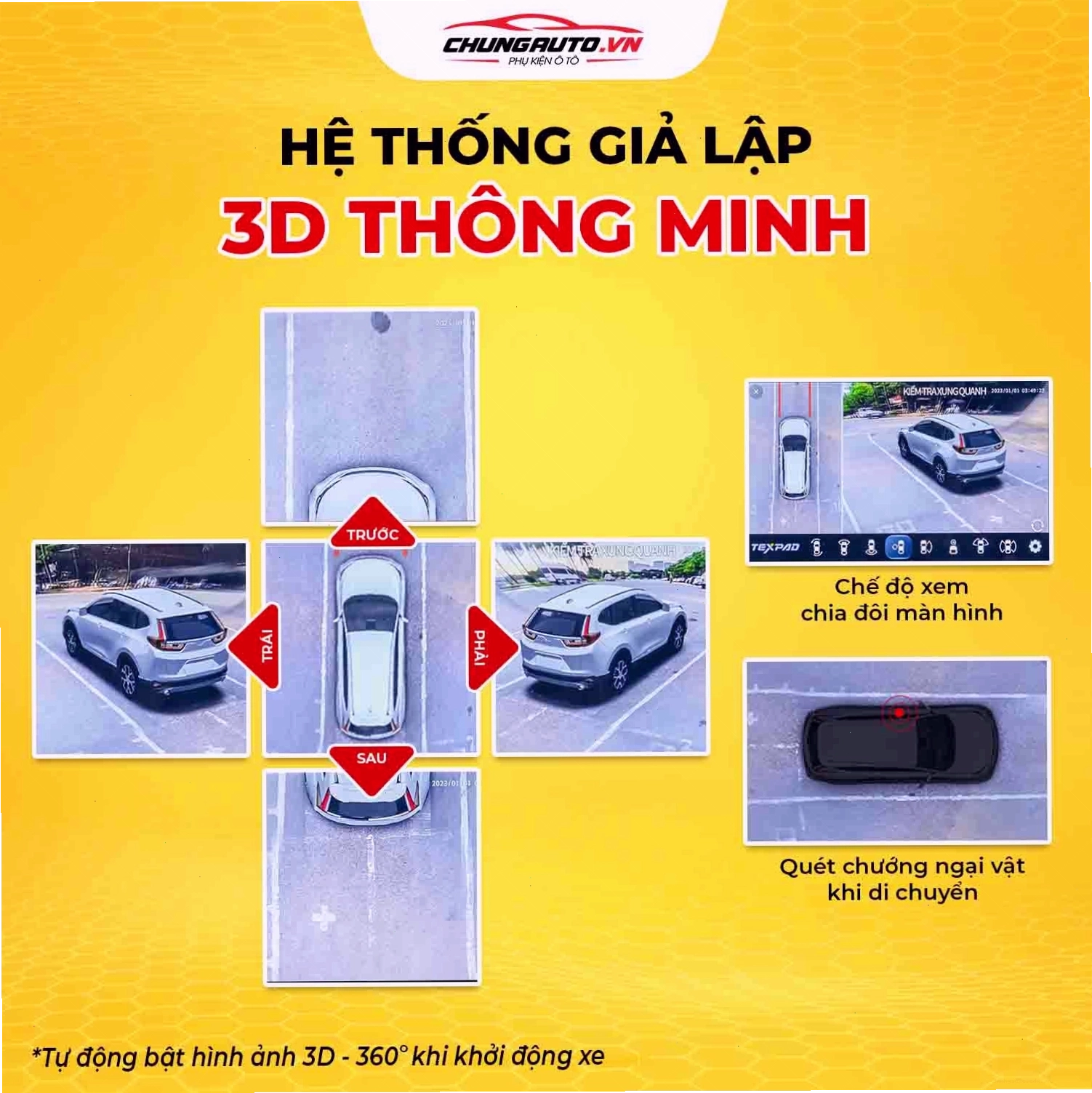 Camera 360 ô tô với hệ thống giả lập 3D thông minh