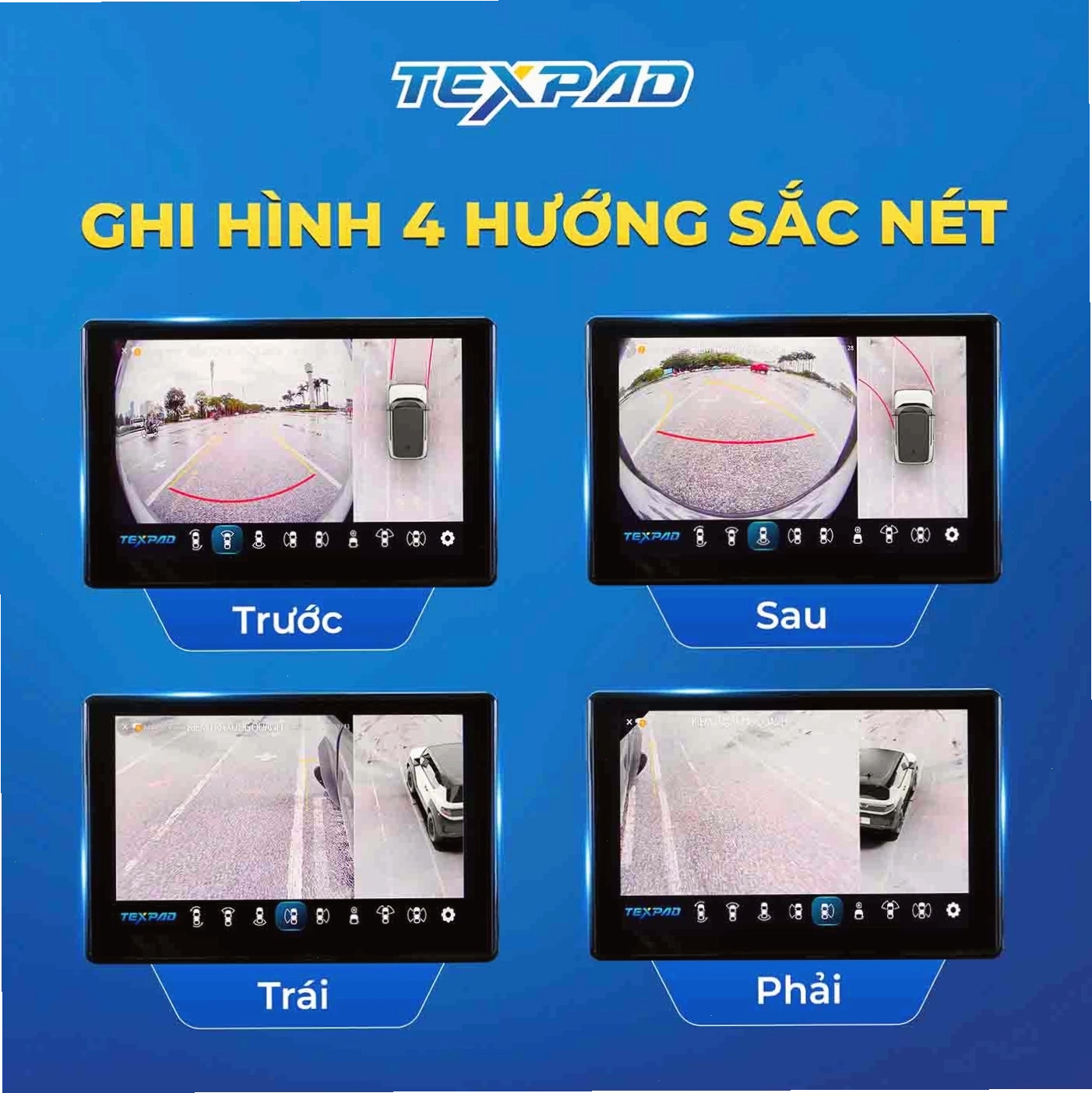 Camera 360 Texpad Zone 4 ghi hình ban đêm sắc nét cho VinFast VF3