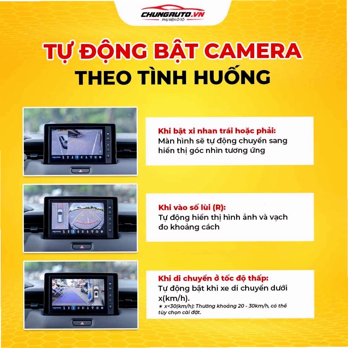 Camera 360 tự động bật camera theo tình huống lái xe
