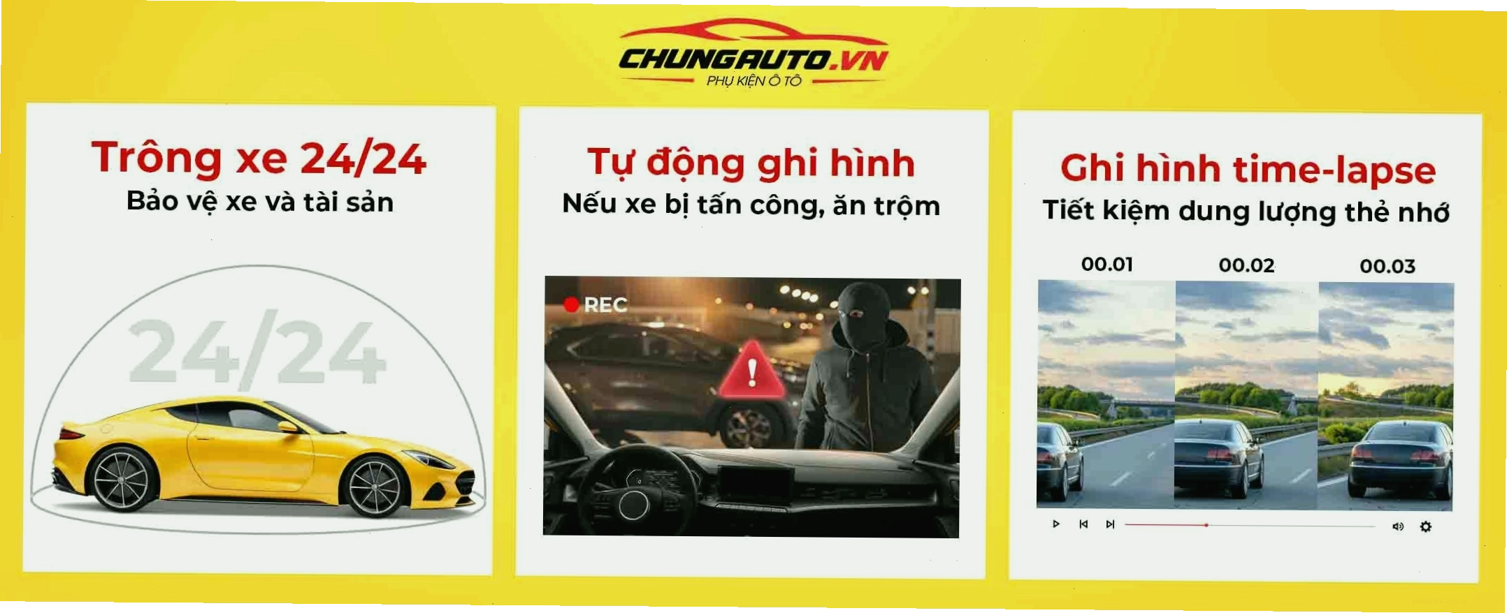 Camera 70mai M310 với tính năng giám sát đỗ xe thông minh