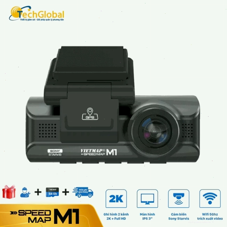 Camera hành trình 2 mắt trước sau ghi lại toàn bộ hành trình di chuyển