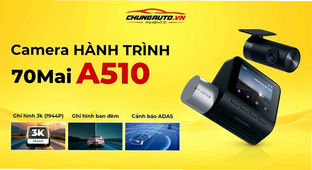 Camera hành trình 70mai A510 ghi hình sắc nét