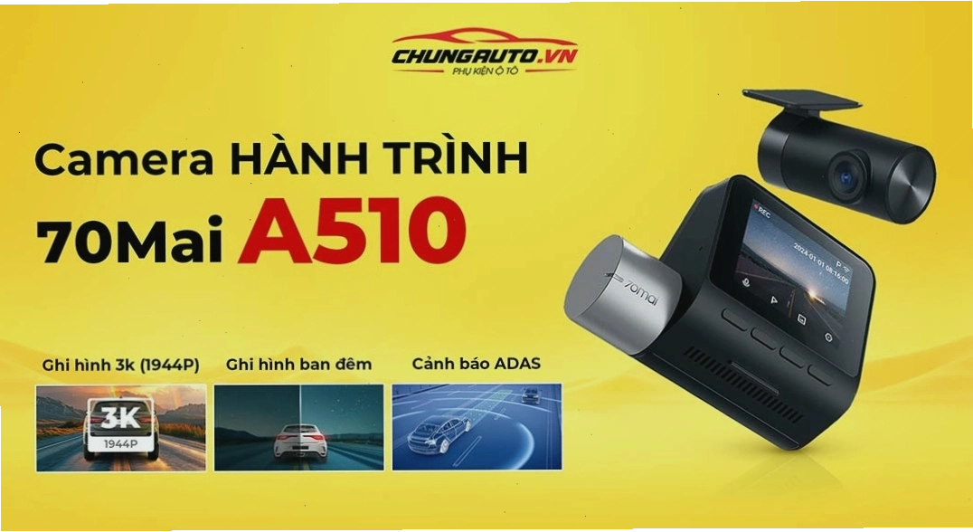 Camera hành trình 70mai A510 với nhiều tính năng nổi bật