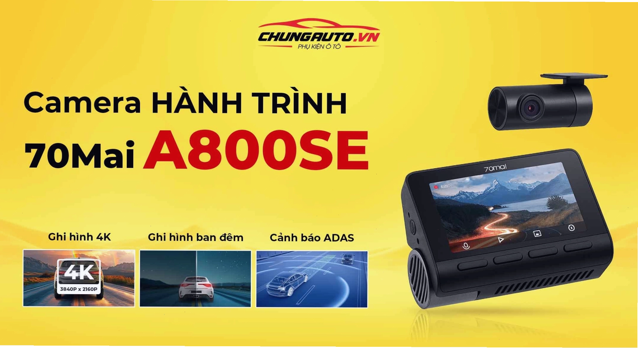 Camera hành trình 70mai A800SE với khả năng ghi hình vượt trội