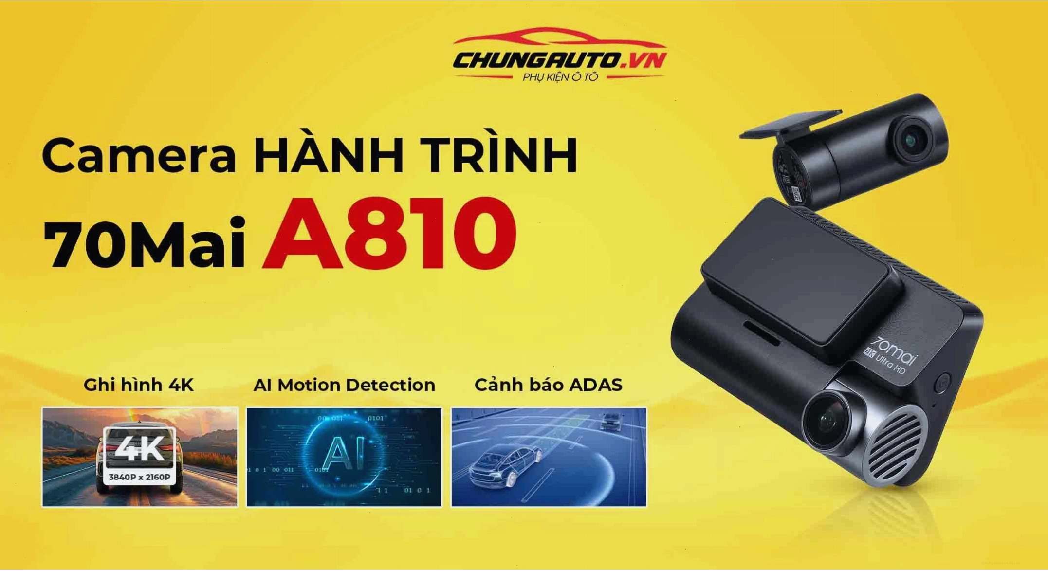 Camera hành trình 70mai A810 với công nghệ ghi hình đỉnh cao