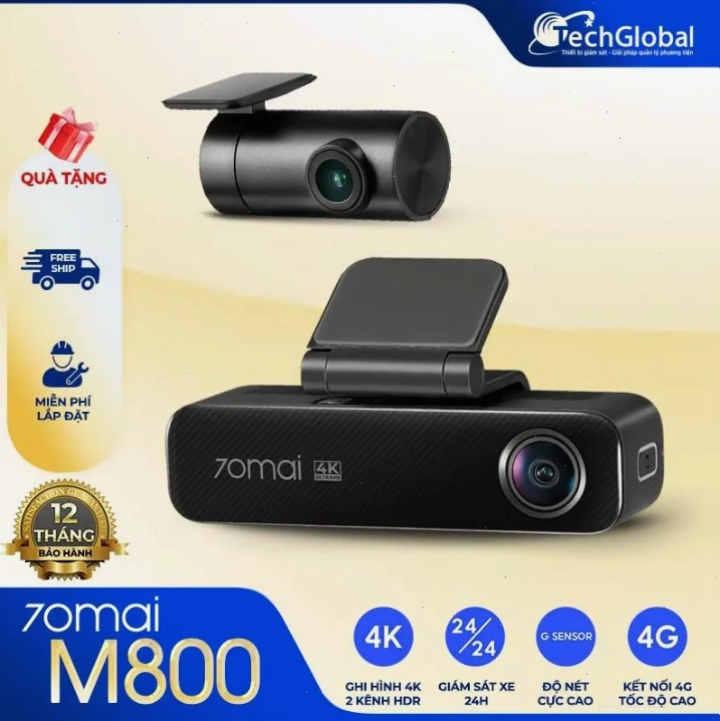 Camera hành trình 70mai M800 với độ phân giải cao