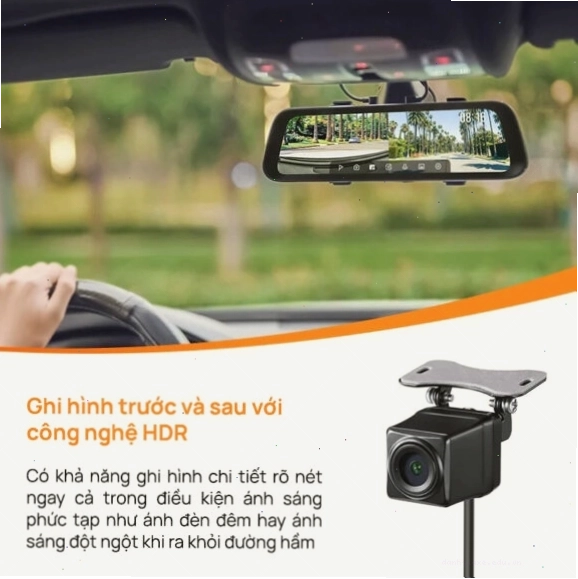 Camera hành trình 70mai S500 hỗ trợ ghi hình hai kênh