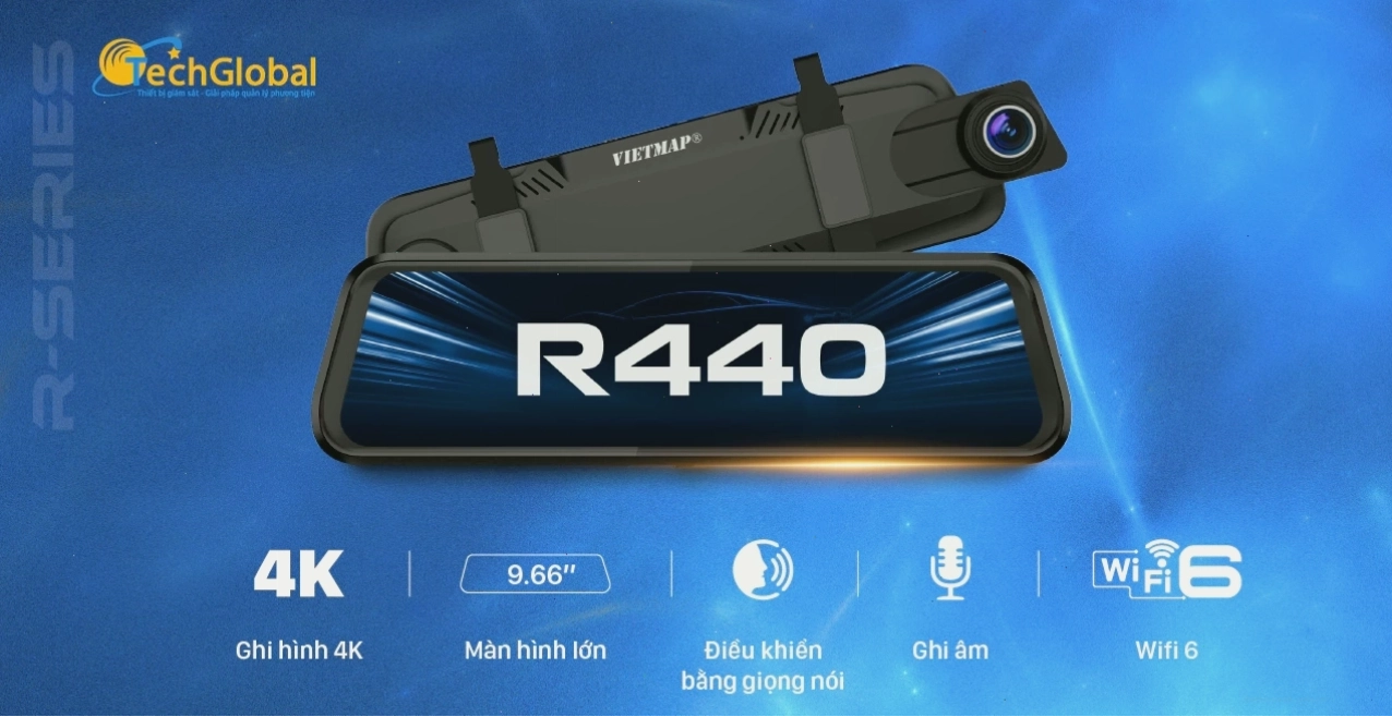 Camera hành trình gương Vietmap R440