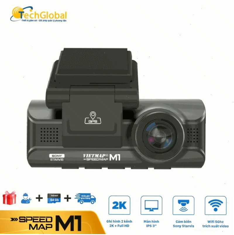 Camera hành trình Vietmap M1 hỗ trợ cảnh báo giao thông