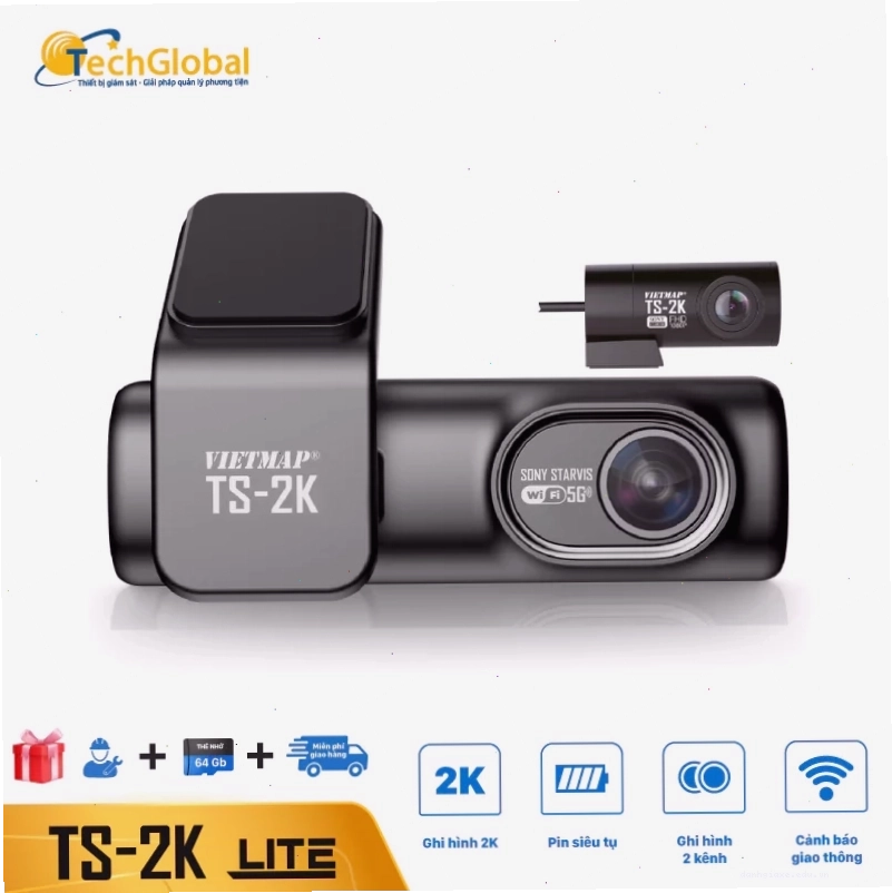 Camera hành trình Vietmap TS-2K Lite ghi hình sắc nét