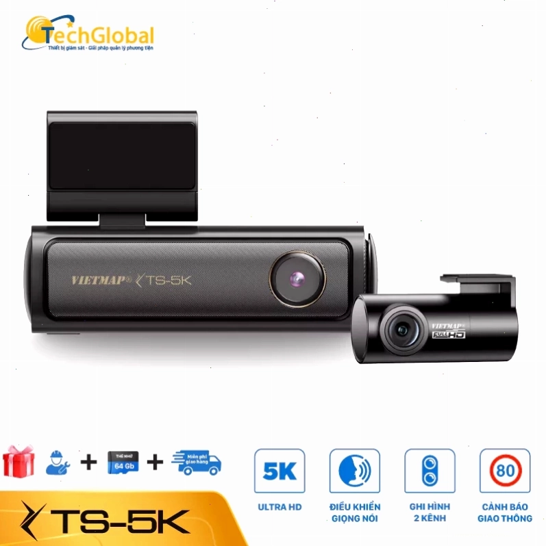 Camera hành trình Vietmap TS-5K ghi hình 5K