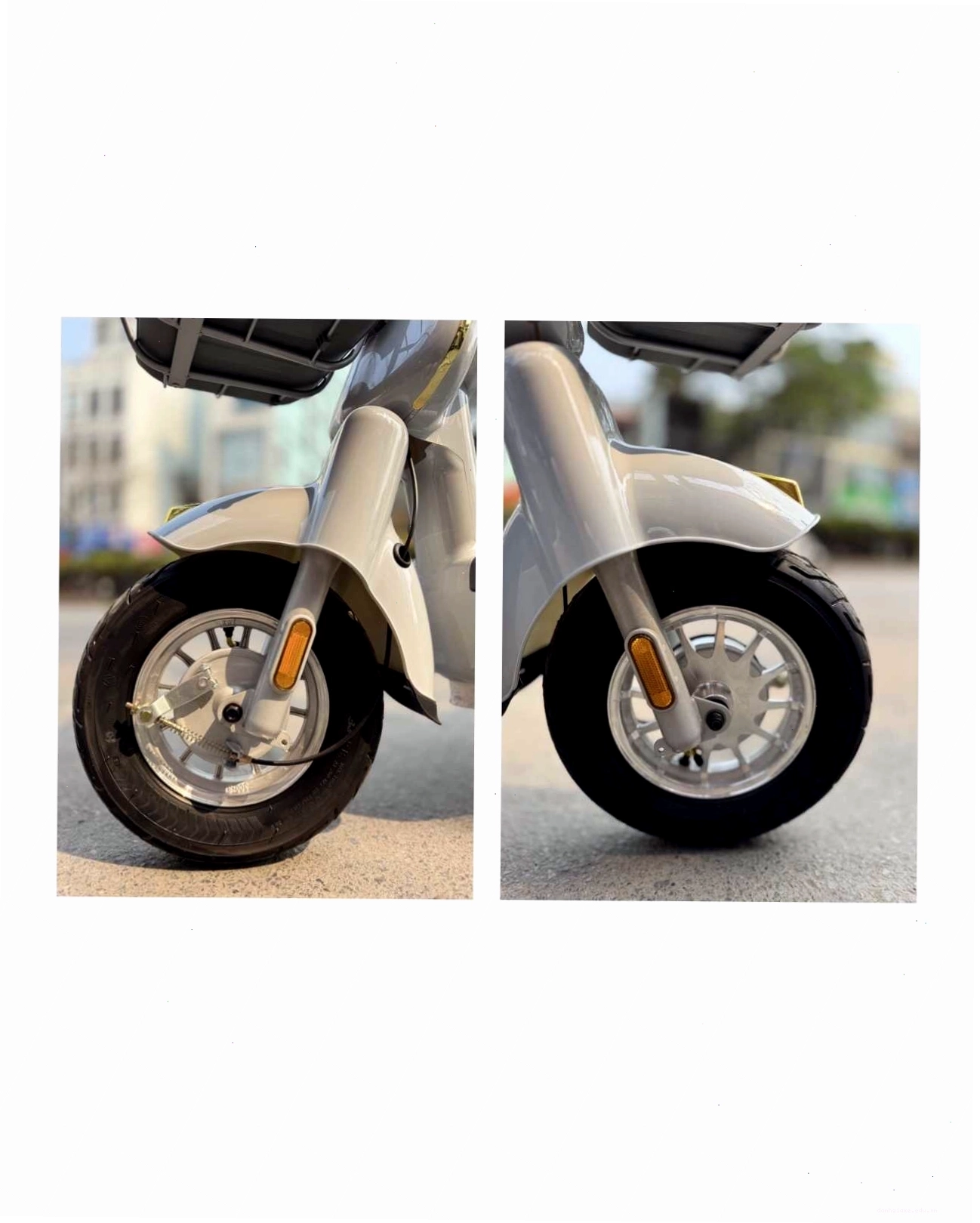 Cận cảnh bàn đạp trên xe đạp điện Moka Cute
