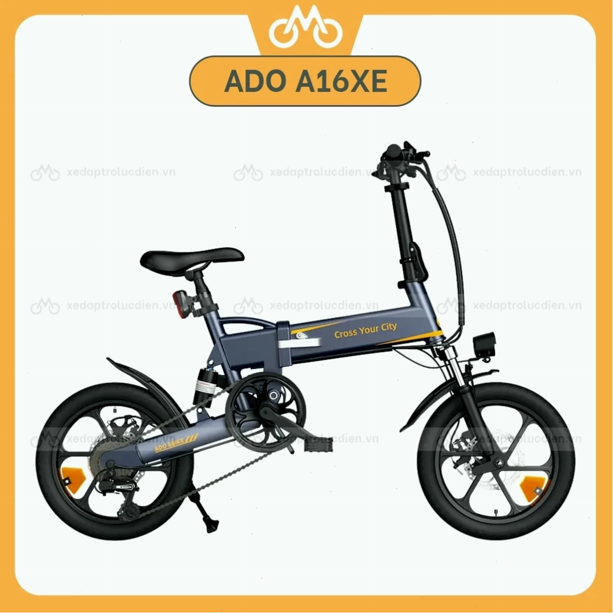 Cận cảnh chiếc xe đạp điện trợ lực gấp gọn ADO A16XE