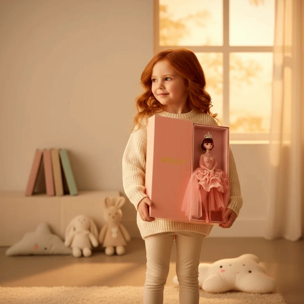 Cận cảnh khuôn mặt xinh đẹp của búp bê Princess Dolly