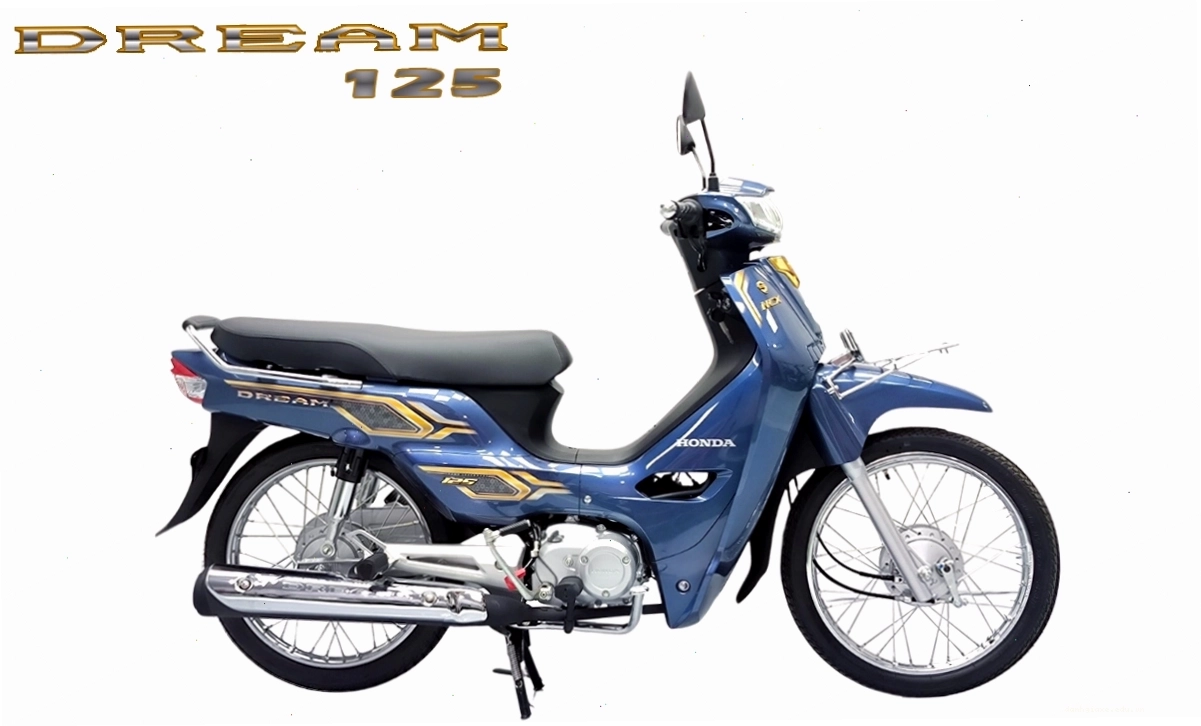 Cận cảnh xe Honda Dream Thái 125 NCX màu xanh đá