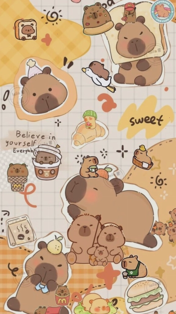 Cặp đôi capybara cùng nhau tận hưởng buổi sáng