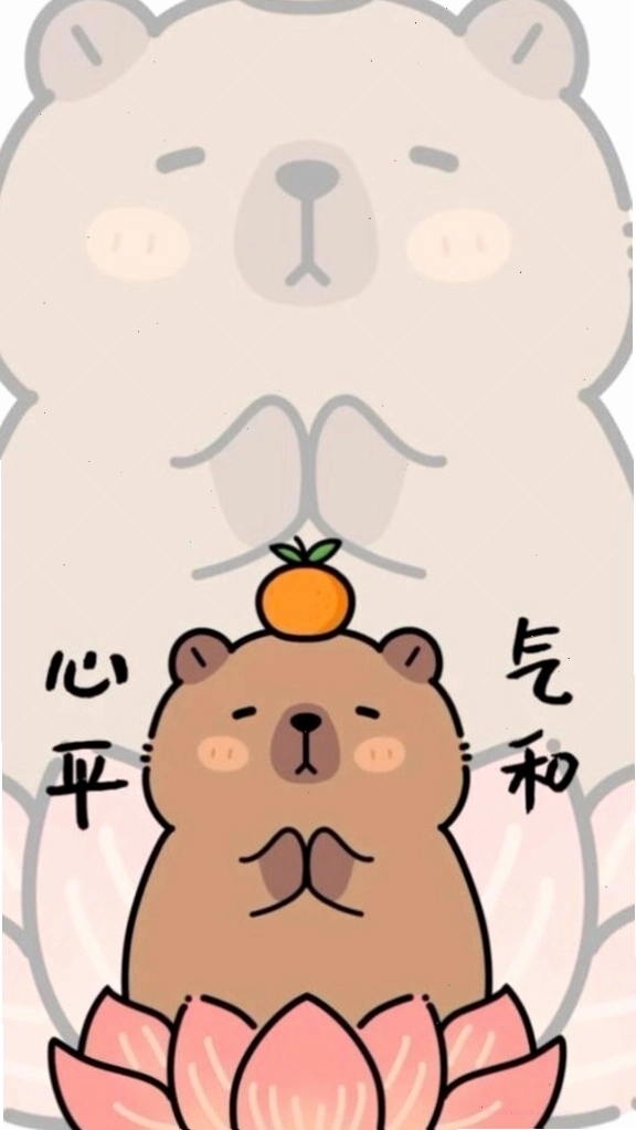 Capybara ngồi thiền với vẻ mặt đăm chiêu