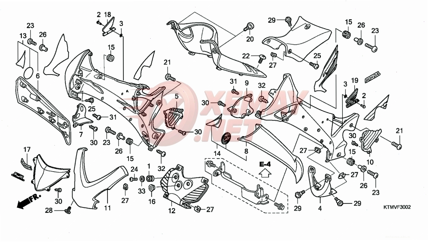 Catalogue yếm xe trước Honda Future Neo 2007