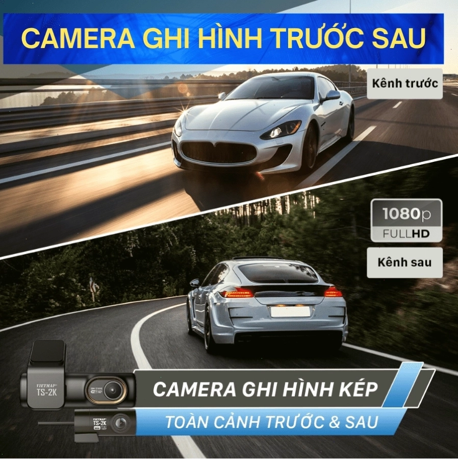 Cấu tạo camera hành trình 2 mắt trước sau