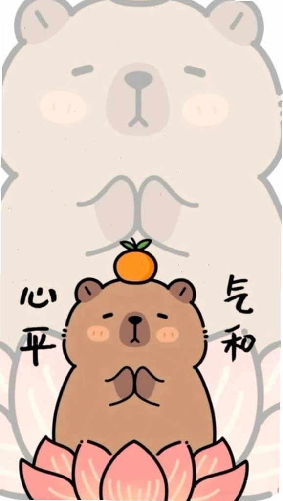 Chú Capybara ngồi thiền trong tư thế yoga, vẻ mặt thanh thản và vô tri