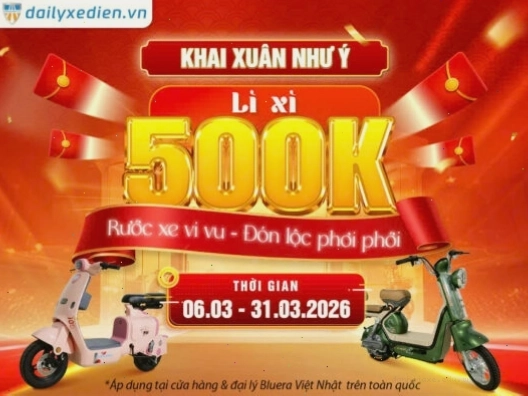 Chương trình lì xì hấp dẫn khi mua xe điện Bluera Việt Nhật dịp khai xuân 2026