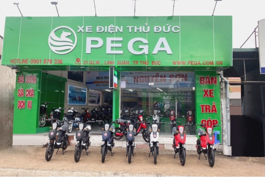 Cửa h&agrave;ng xe đạp điện Pega