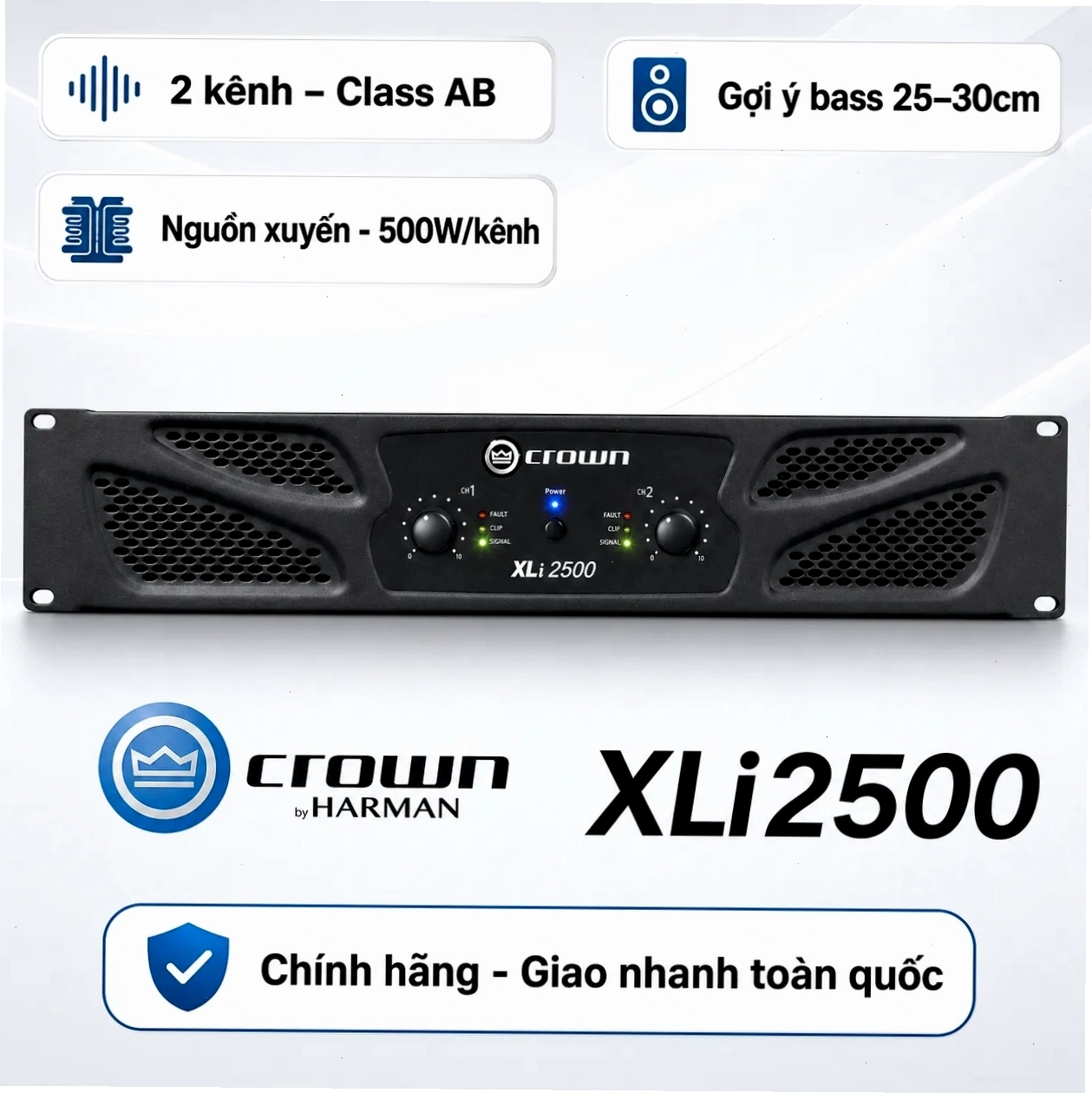 Cục đẩy công suất Crown Xli2500