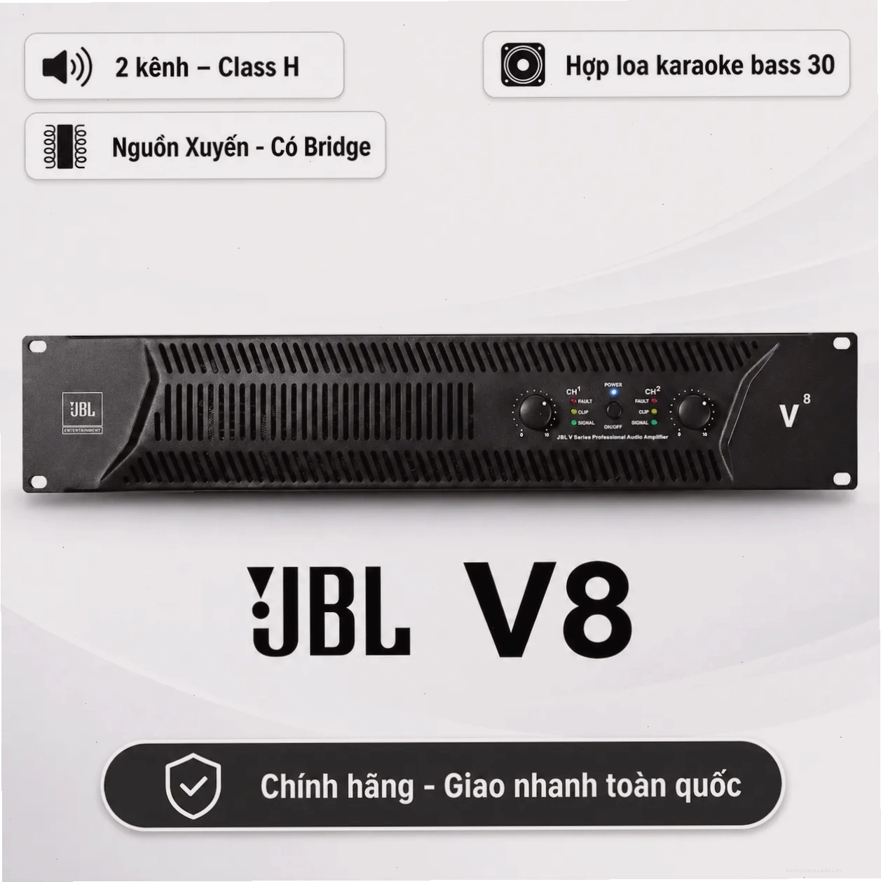 Cục đẩy công suất JBL V8 mạnh mẽ