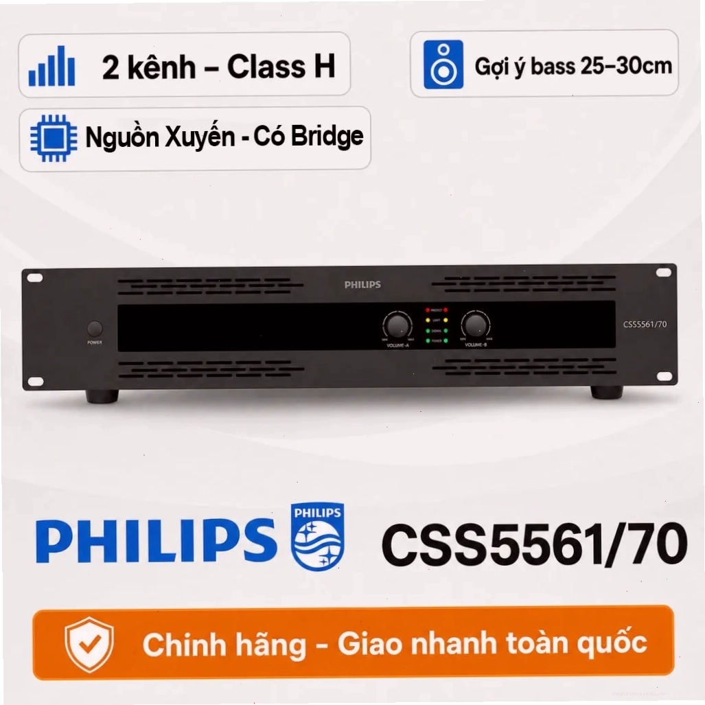 Cục đẩy công suất Philips CSS5561/70 với thiết kế hiện đại