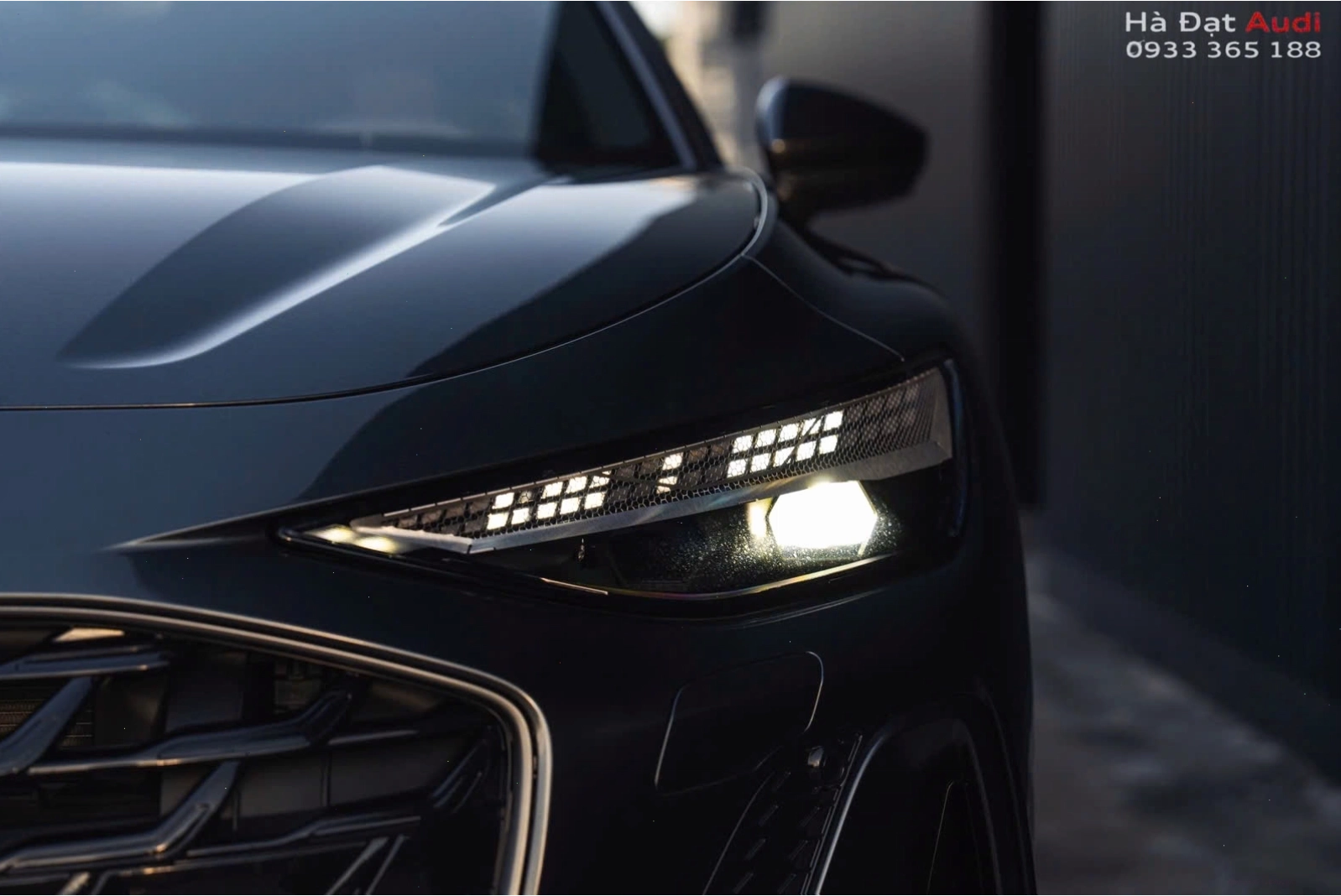 Cụm đèn trước của Audi A6 2026 sử dụng công nghệ LED tiên tiến.