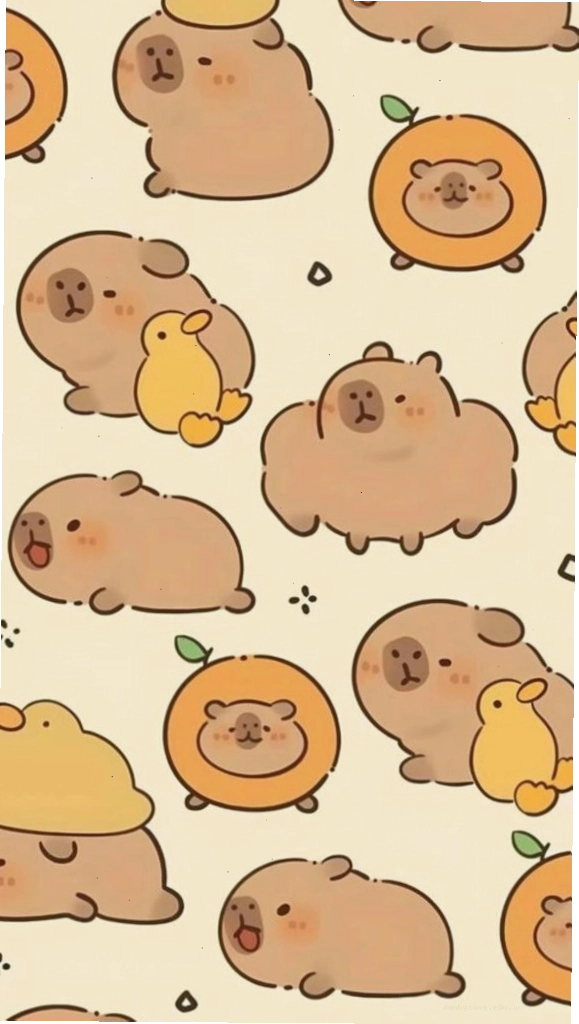 Đàn capybara thân thiết cùng những chú vịt vàng đáng yêu