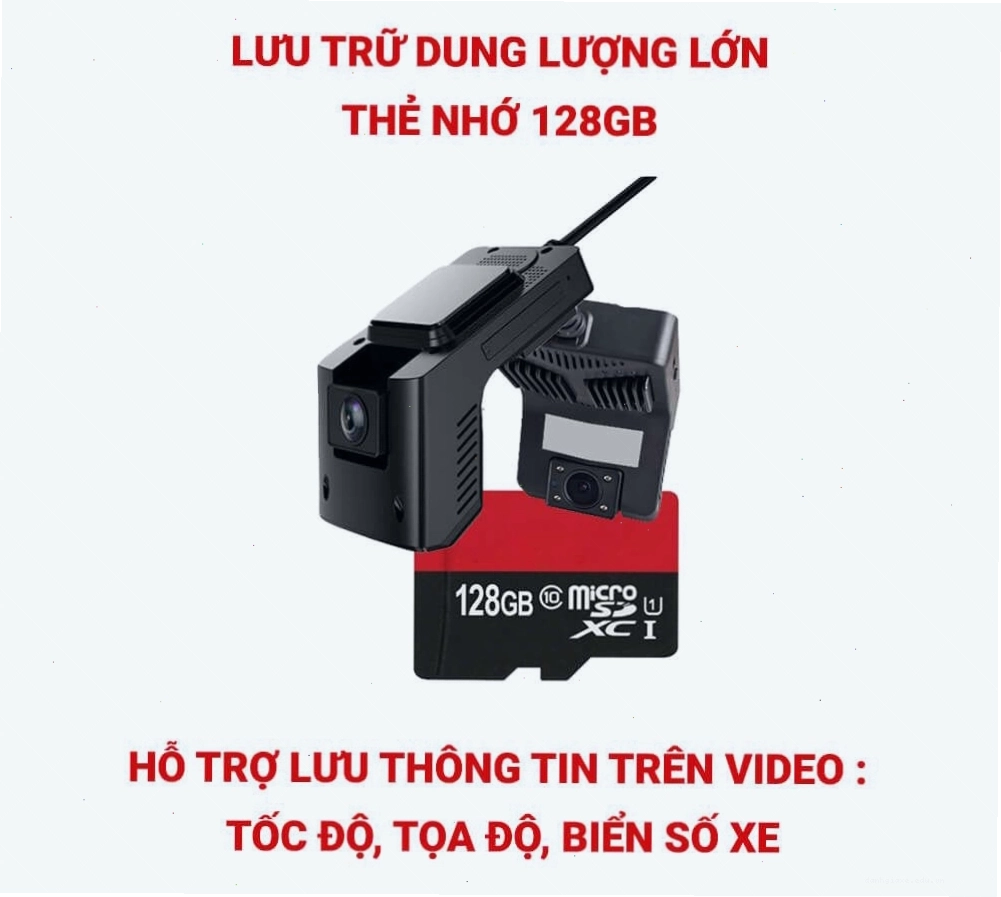 Dung lượng thẻ nhớ lớn hỗ trợ lưu trữ dữ liệu giám sát hành trình