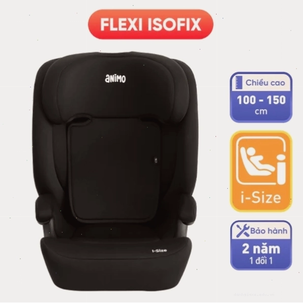 Ghế ngồi ô tô Animo Flexi Isofix màu Coal